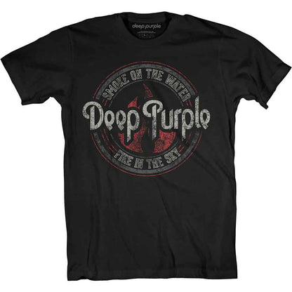 DEEP PURPLE - SMOKE CIRCLE - T-Shirt Black