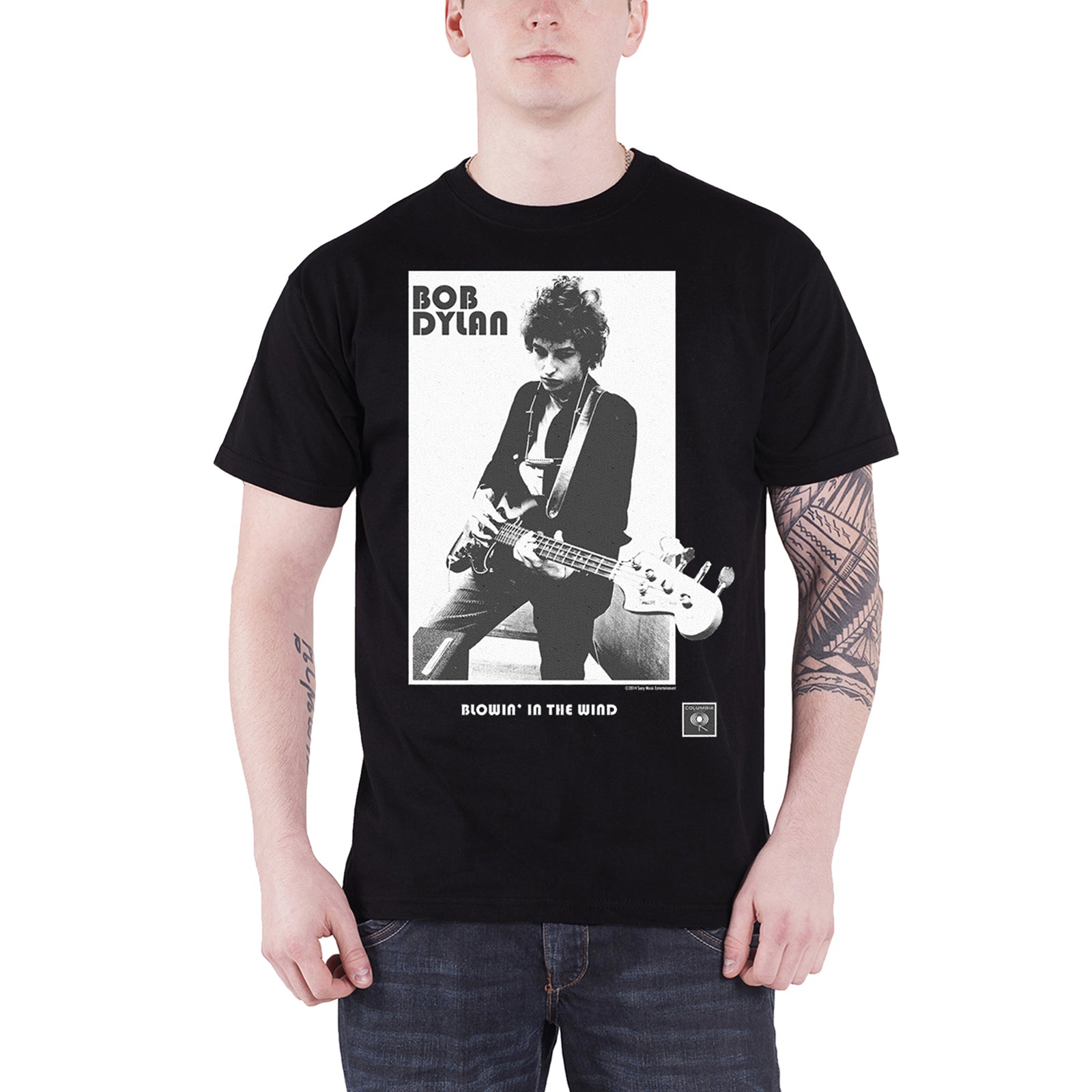 BOB DYLAN - BLOWING IN THE WIND - T-Shirt Black