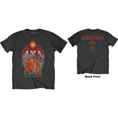 EARTH WIND & FIRE - LET'S GROOVE - T-Shirt Grey (Back Print)