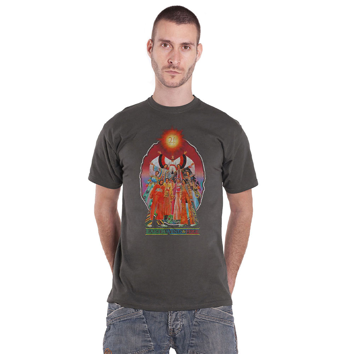 EARTH WIND & FIRE - LET'S GROOVE - T-Shirt Grey (Back Print)
