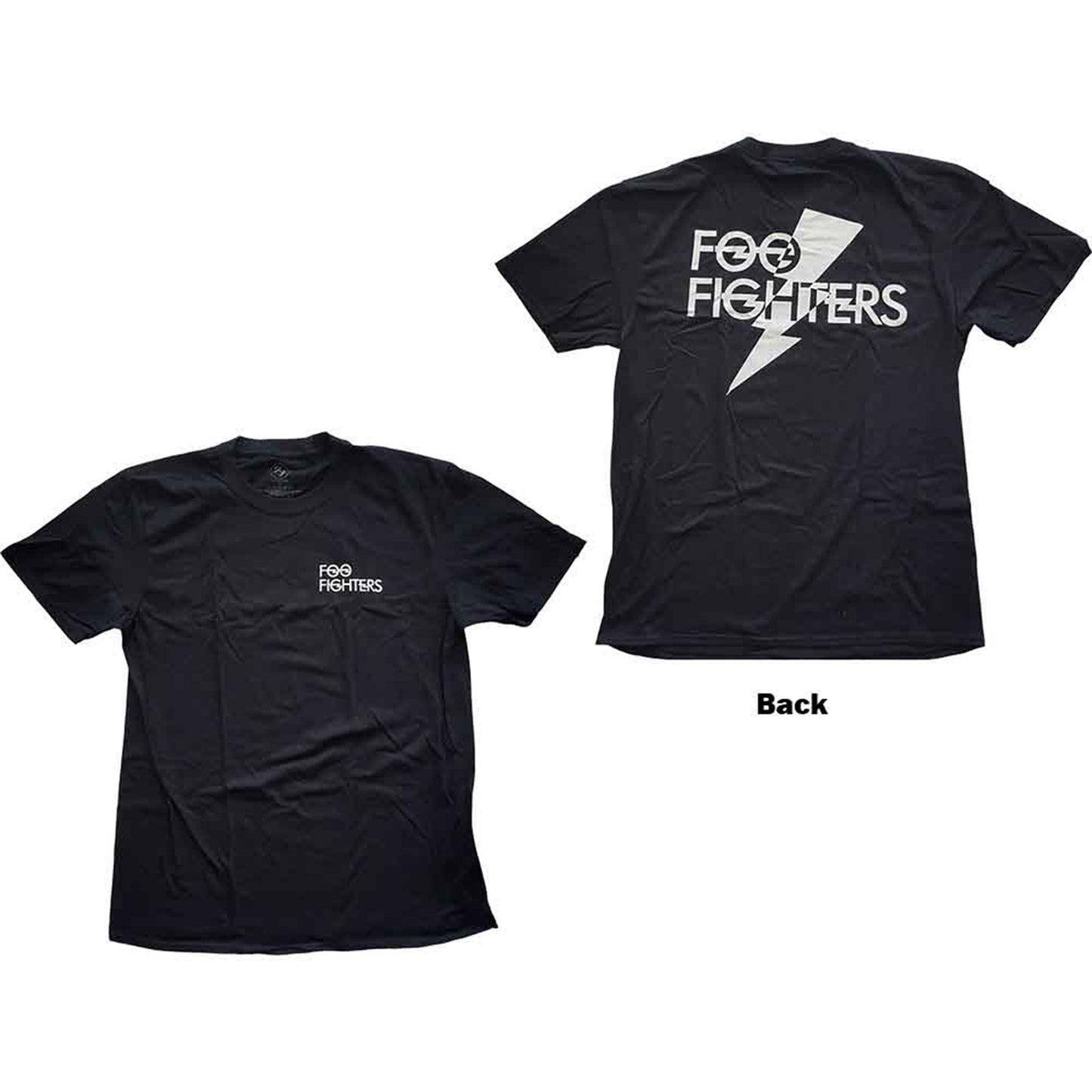 FOO FIGHTERS - FLASH LOGO - T-Shirt Black (Back Print)