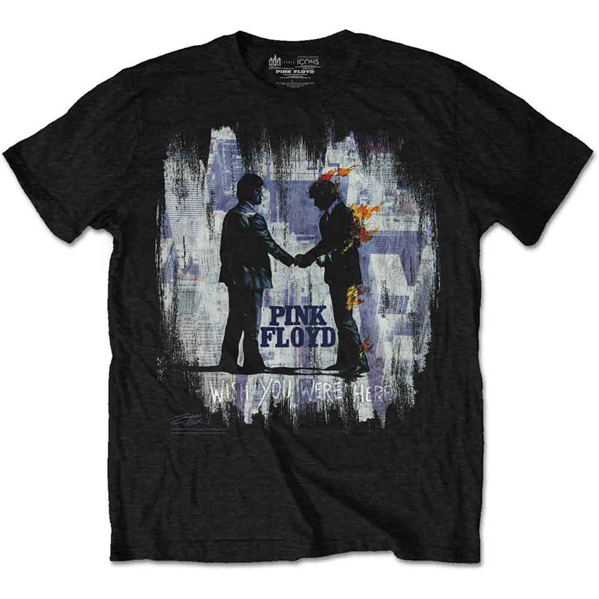 PINK FLOYD - WISH YOU WERE HERE PAINTING - T-Shirt Black