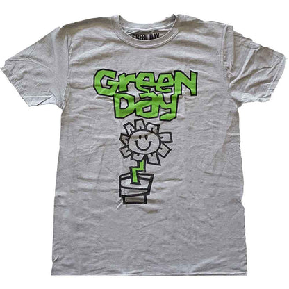 GREEN DAY - FLOWER POT - T-Shirt Grey