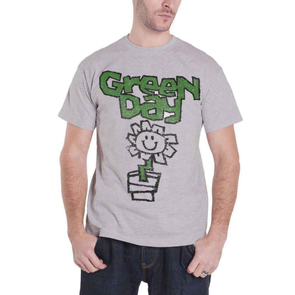 GREEN DAY - FLOWER POT - T-Shirt Grey