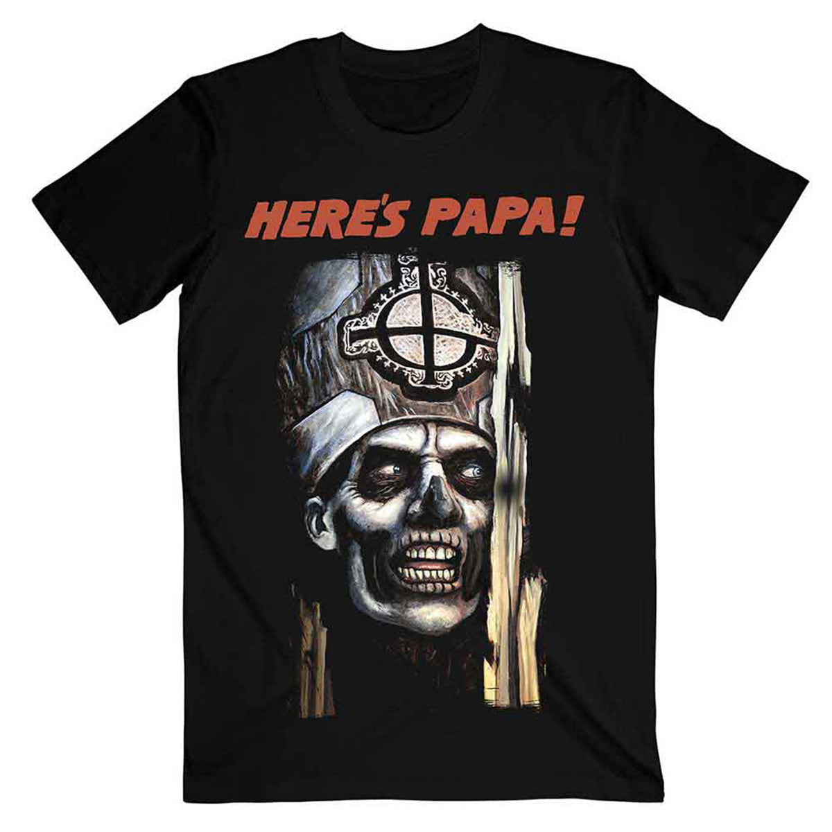 GHOST - HERE'S PAPA - T-Shirt Black