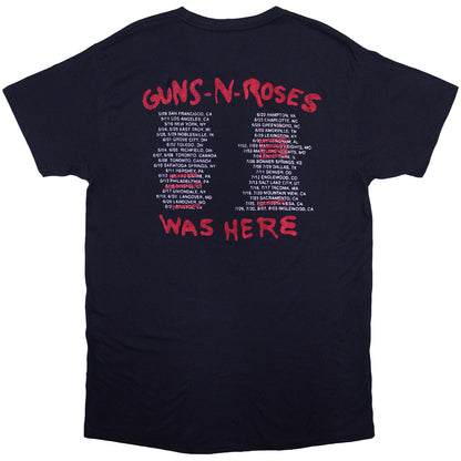 GUNS N ROSES - WAS HERE - T-Shirt Blue (Back Print)