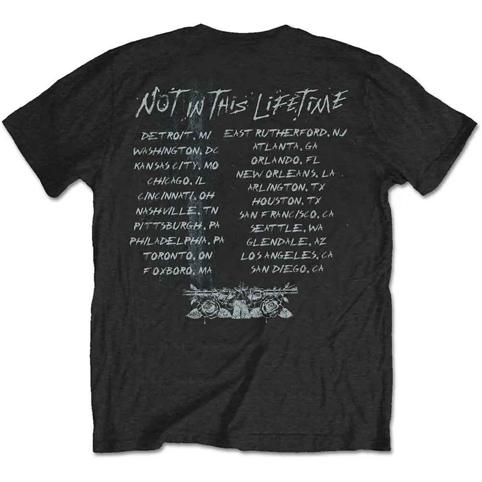GUNS N ROSES - NOT IN THIS LIFETIME TOUR XEROX - T-Shirt Black (Back Print)