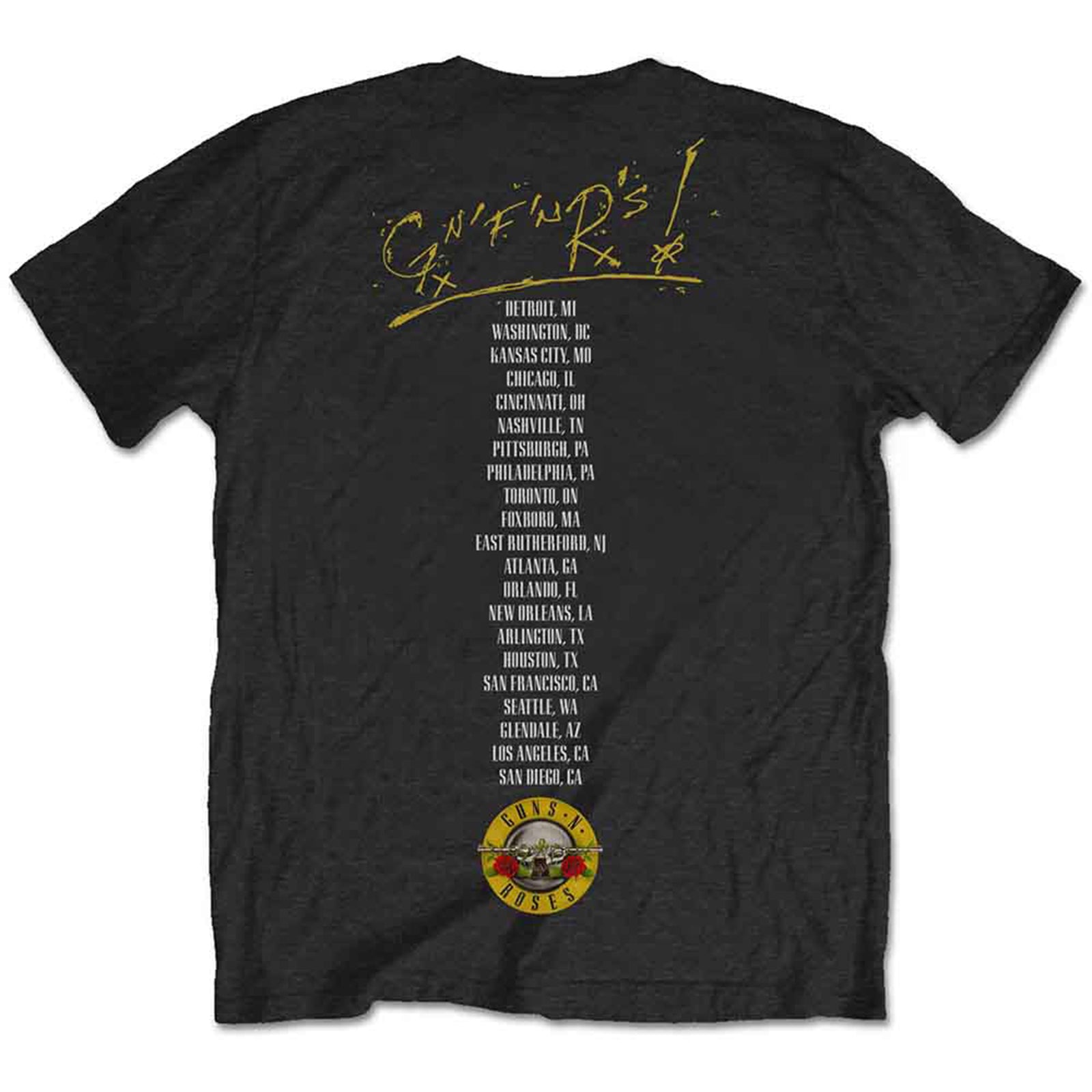 GUNS N ROSES - NOT IN THIS LIFETIME TOUR - T-Shirt Black (Back Print)