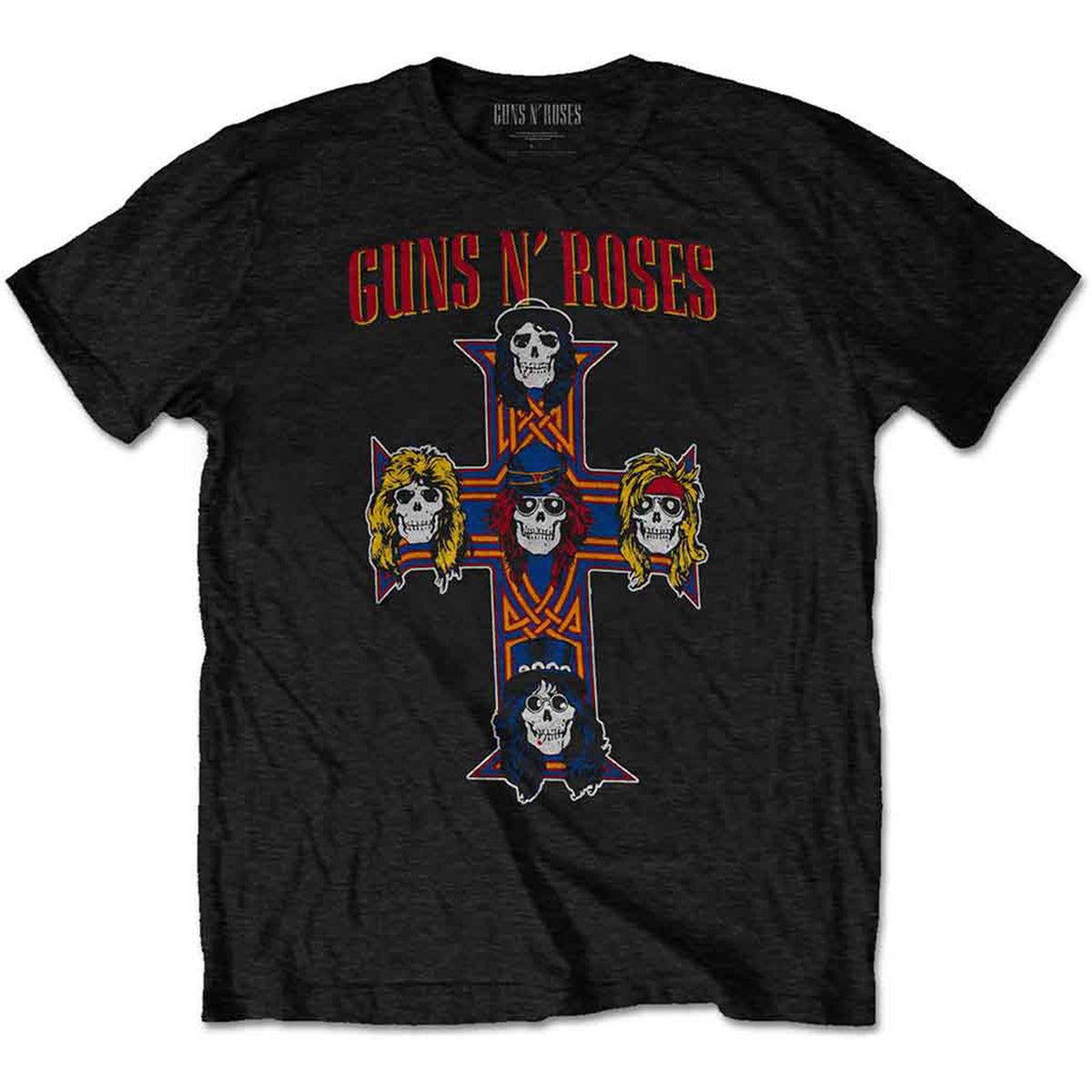 GUNS N ROSES - VINTAGE CROSS - T-Shirt Black