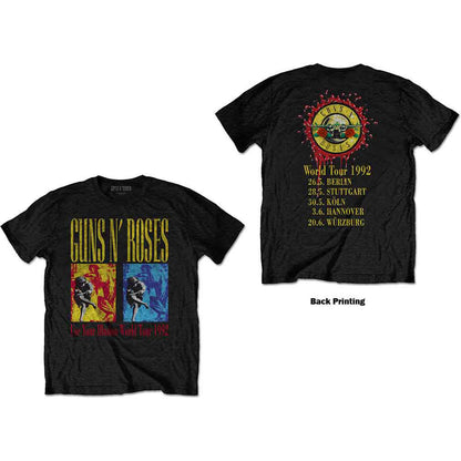 GUNS N ROSES - USE YOUR ILLUSION WORLD TOUR - T-Shirt Black (Back Print)