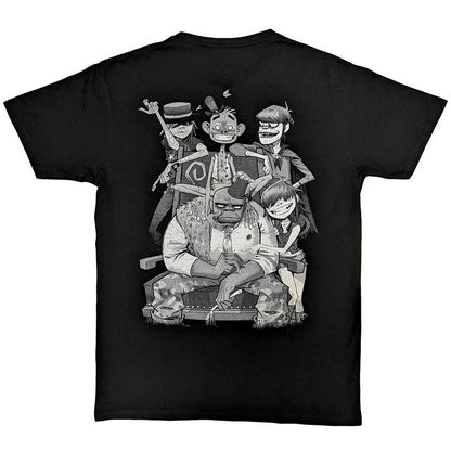 GORILLAZ - POCKET SPRAY - GEORGE GROUP - T-Shirt Black (Back Print)