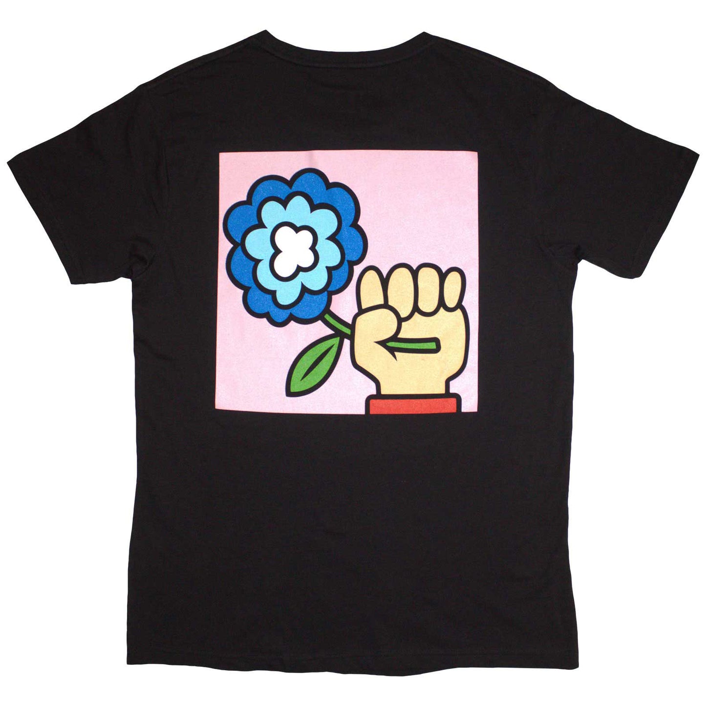 IDLES - CARTOON FLOWER - T-Shirt Black (Back Print)