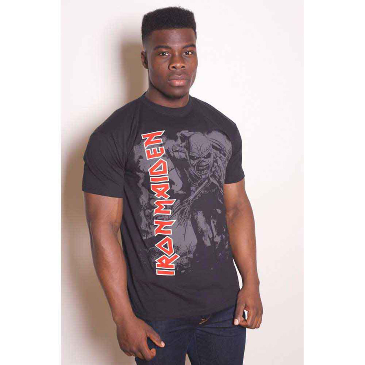 IRON MAIDEN - HI-CONTRAST TROOPER - T-shirt noir