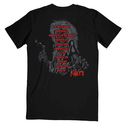 IRON MAIDEN - KILLERS V.2. ALBUM TRACK LIST - T-Shirt Black (Back Print)