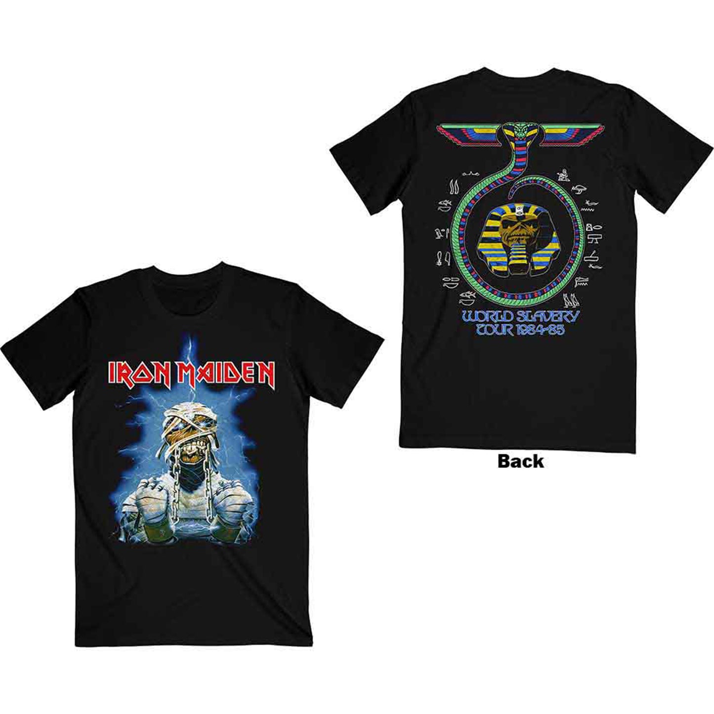 IRON MAIDEN - WORLD SLAVERY TOUR '84 - '85 - T-Shirt Black (Back Print)
