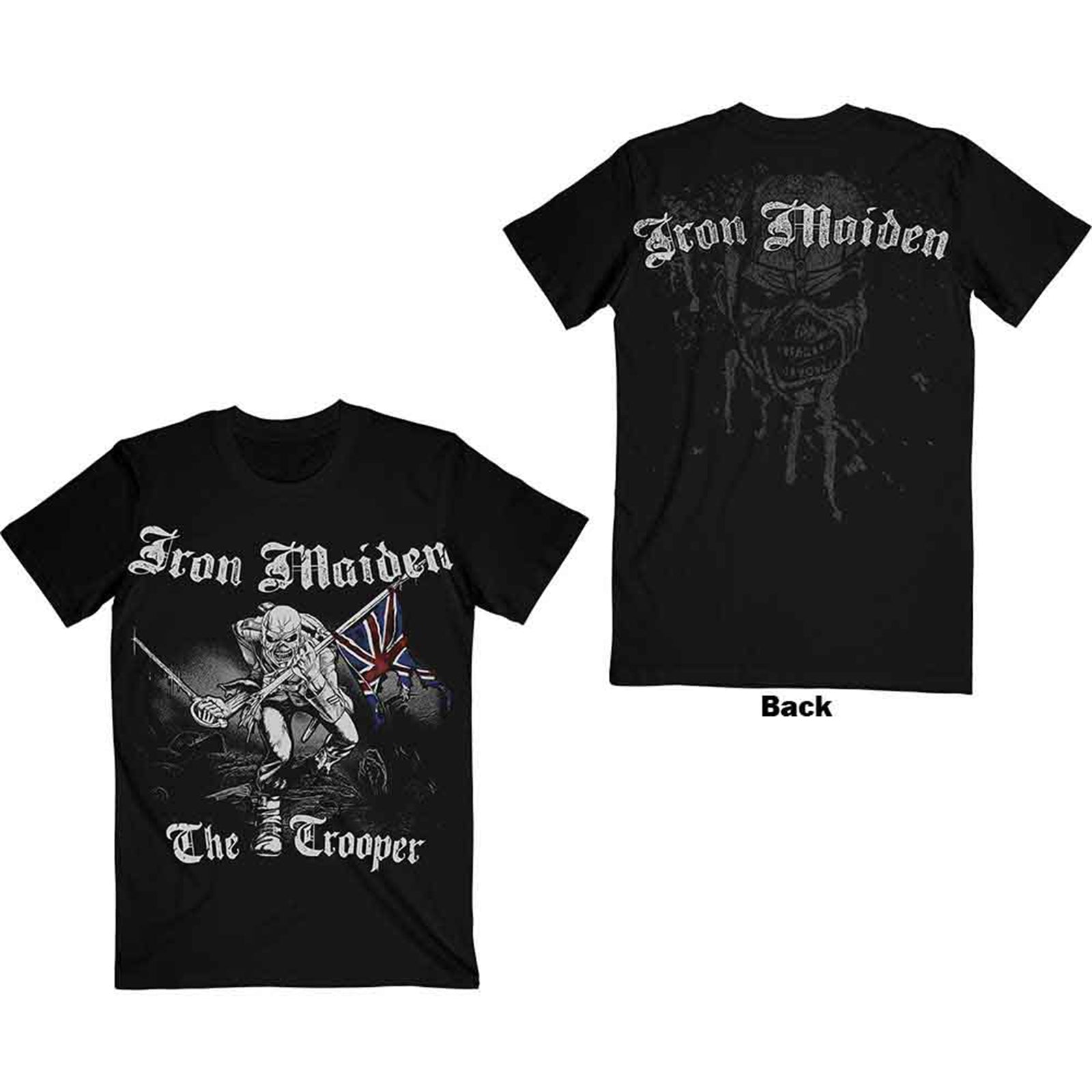IRON MAIDEN - SKETCHED TROOPER - T-Shirt Noir (Back Print)