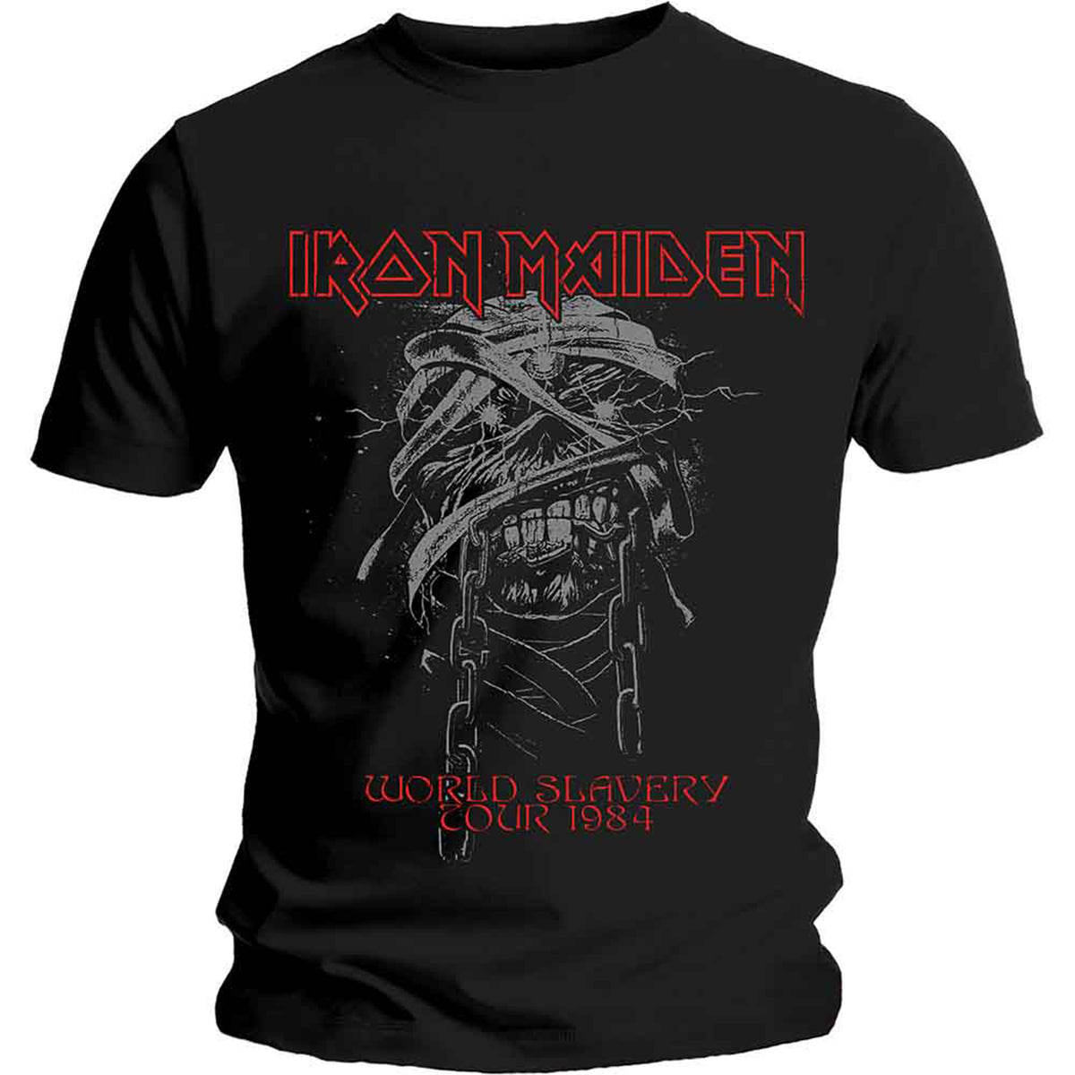 IRON MAIDEN - WORLD SLAVERY 1984 TOUR - T-Shirt Black
