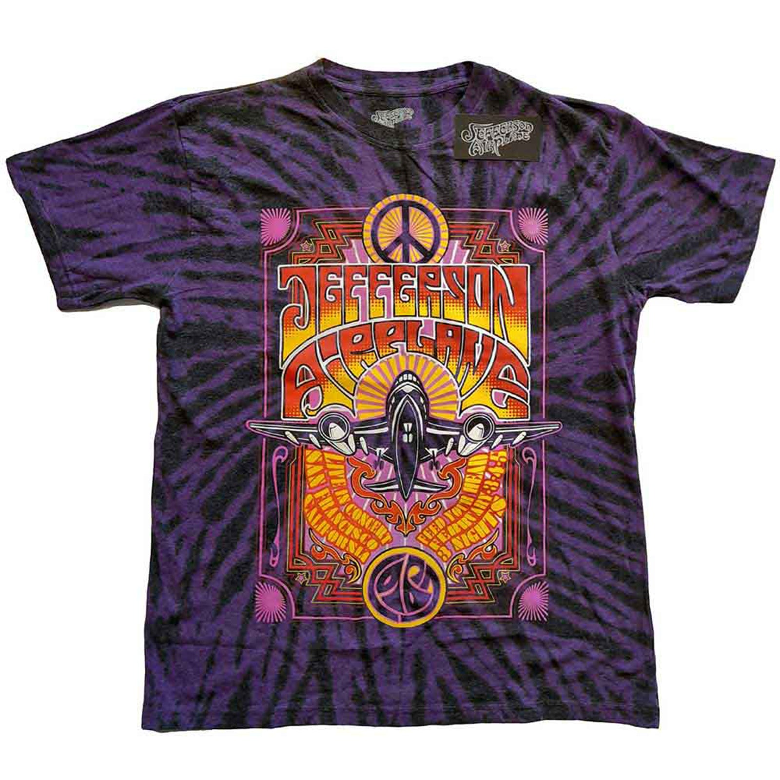 JEFFERSON AIRPLANE - LIVE IN SAN FRANCISCO, CA - T-Shirt Purple (Wash Collection)