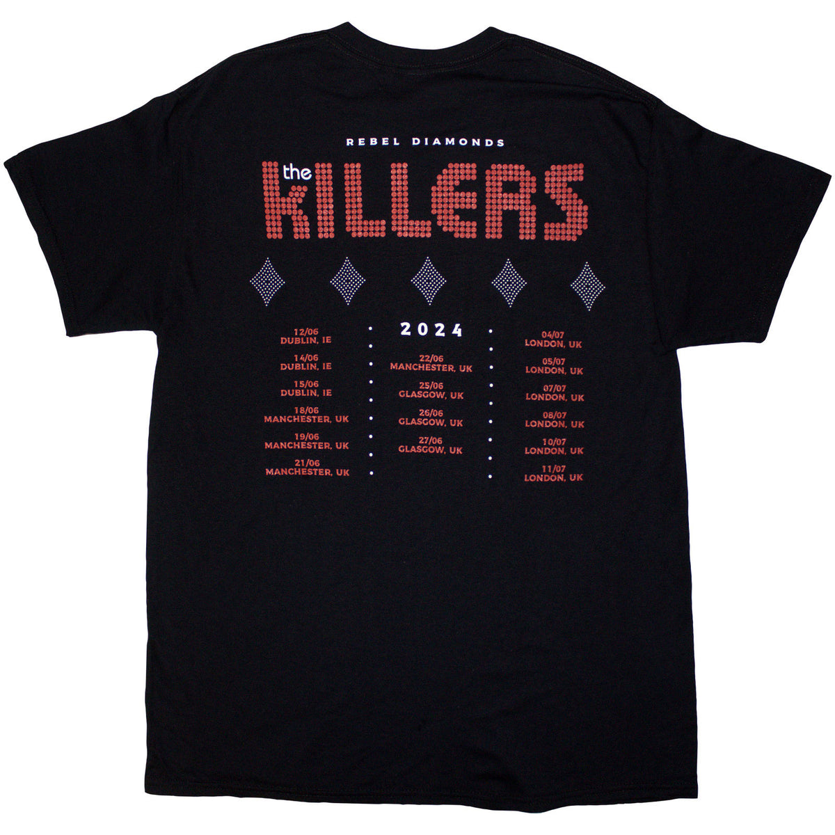 KILLERS, THE - TOUR '24 REBEL DIAMONDS - T-Shirt Black (Back Print & Ex-Tour)