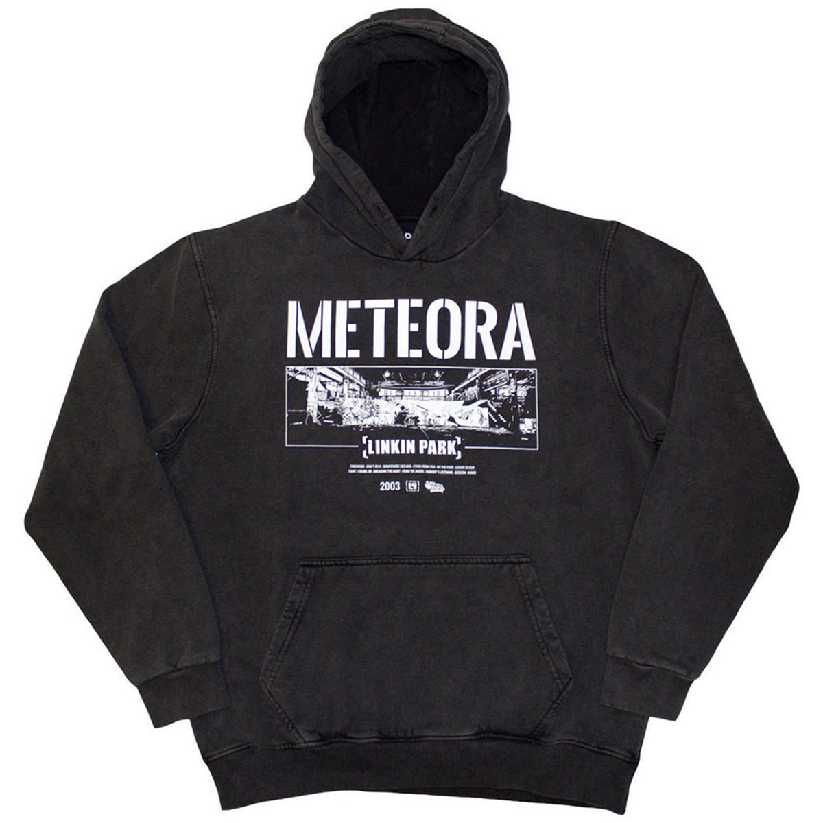 LINKIN PARK - METEORA WALL ART - Stone Wash Pullover Hoodie Grey