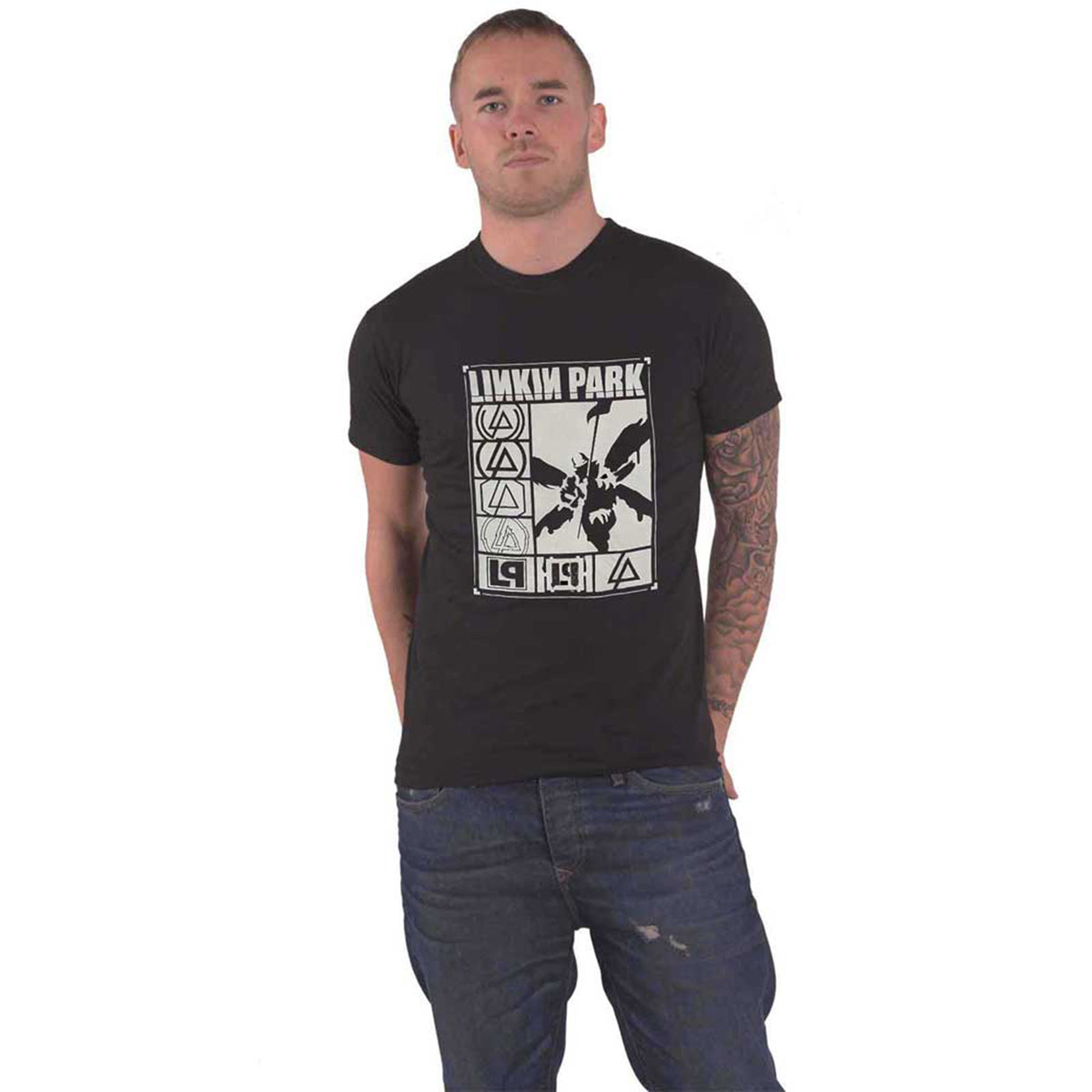 LINKIN PARK - LOGOS RECTANGLE - T-Shirt Black