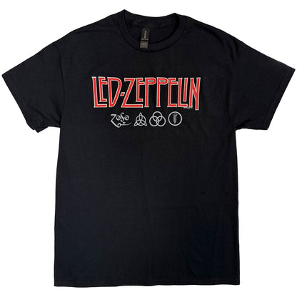 LED ZEPPELIN - LOGO & SYMBOLS - T-Shirt Black