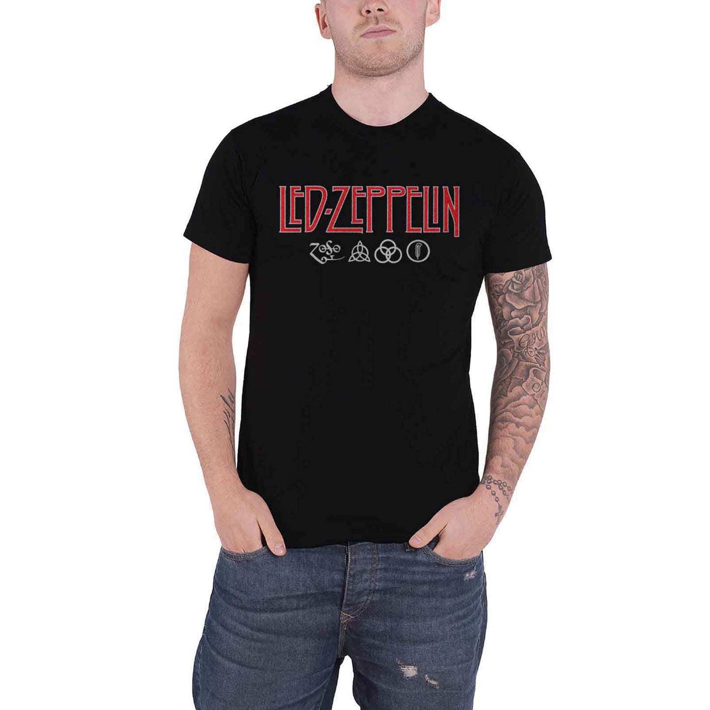 LED ZEPPELIN - LOGO & SYMBOLS - T-Shirt Black
