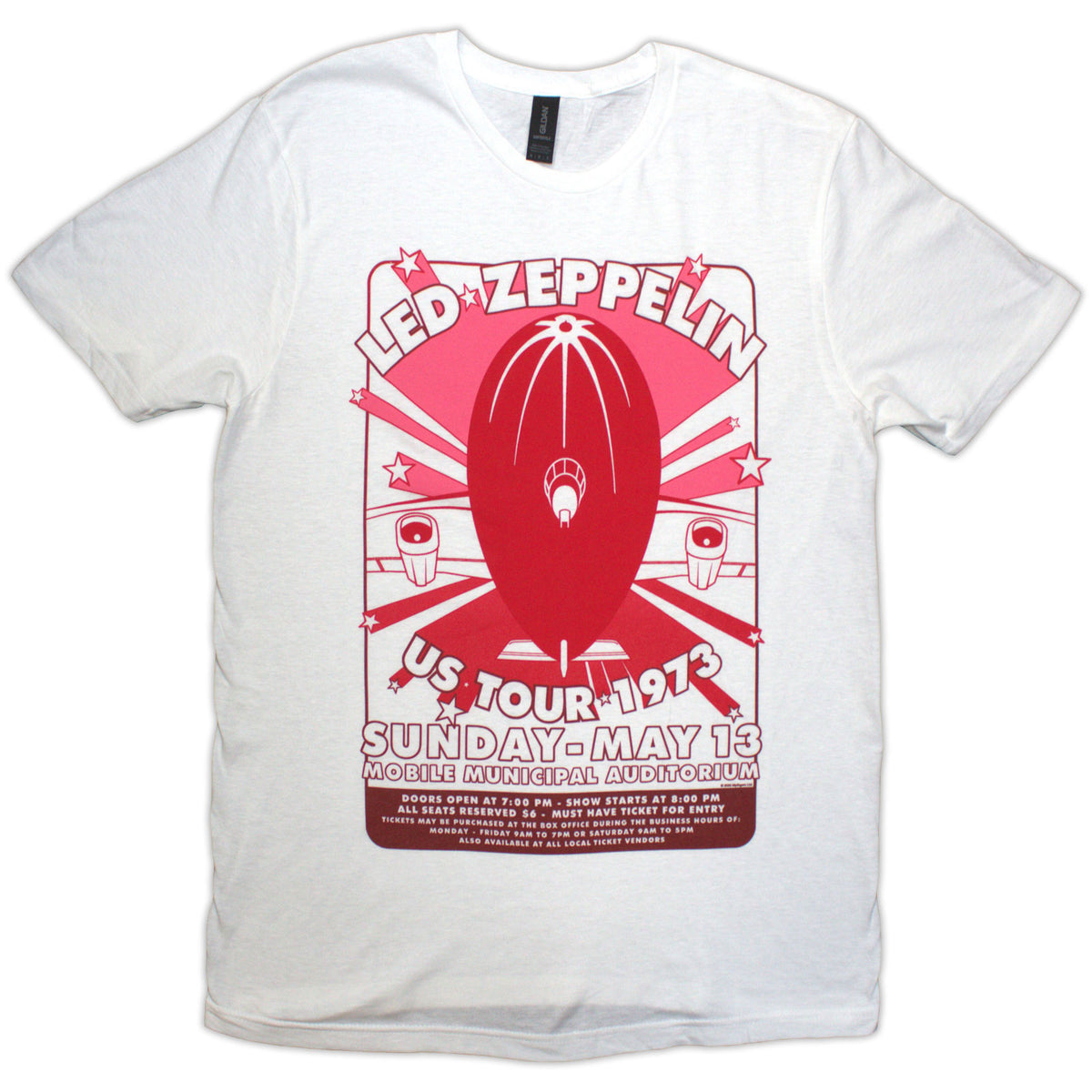 LED ZEPPELIN - MOBILE MUNICIPAL - T-Shirt White