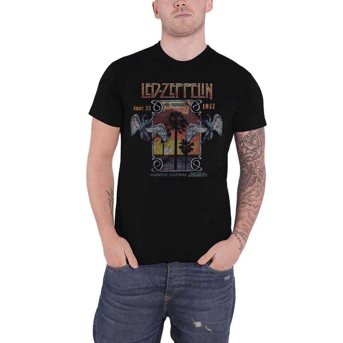 LED ZEPPELIN - INGLEWOOD - T-Shirt Black