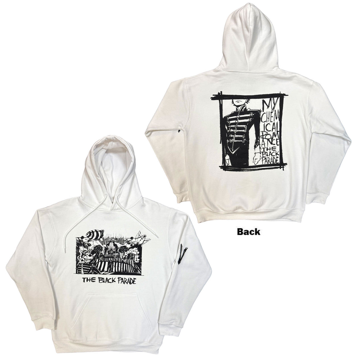MY CHEMICAL ROMANCE - XV MARCHING FRAME - Pullover Hoodie White (Back Print)