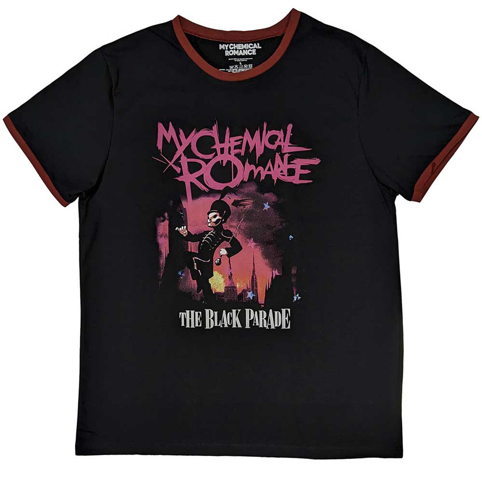 MY CHEMICAL ROMANCE - MARCH - Ringer T-Shirt Black