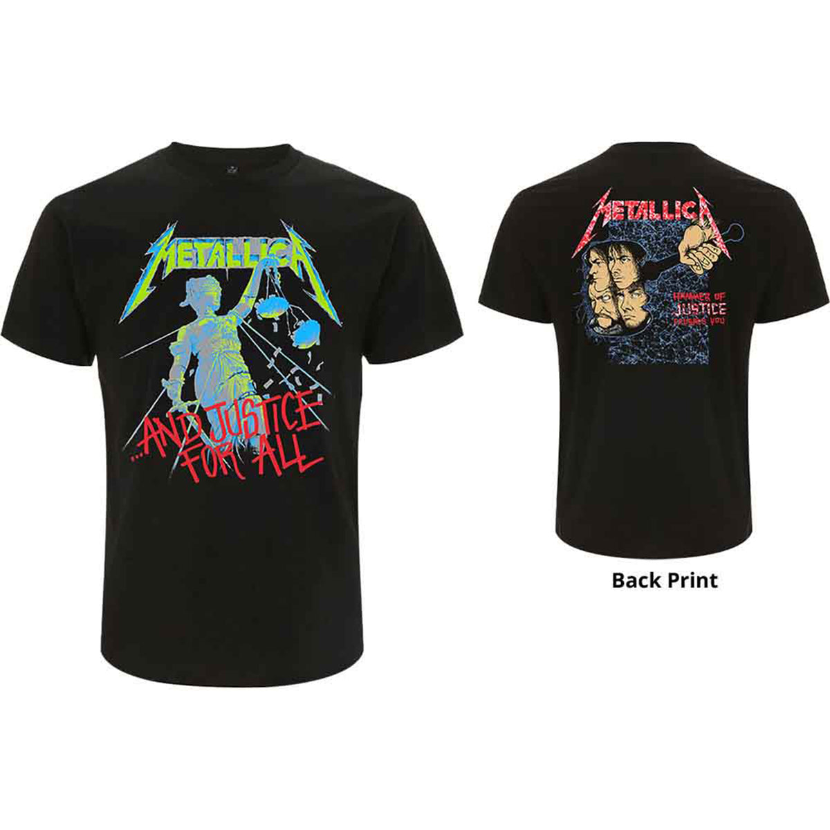 METALLICA - AND JUSTICE FOR ALL (ORIGINAL) - T-Shirt Black (Back Print)