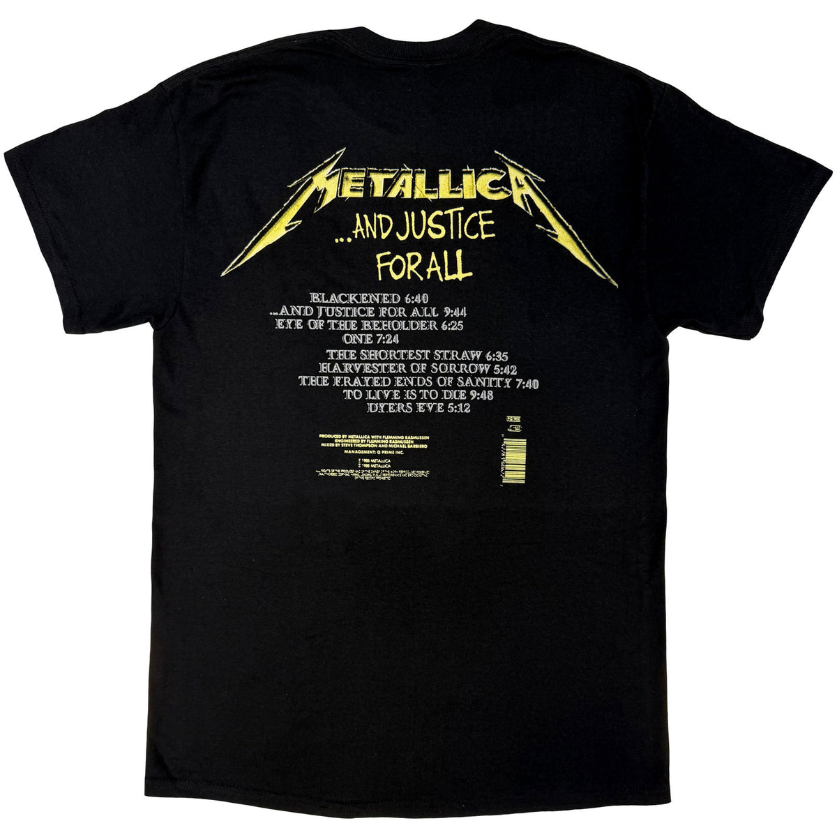 METALLICA - AND JUSTICE FOR ALL TRACKS - T-Shirt Black (Back Print)