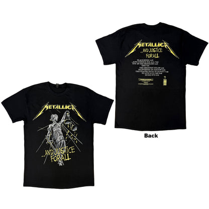 METALLICA - AND JUSTICE FOR ALL TRACKS - T-Shirt Black (Back Print)