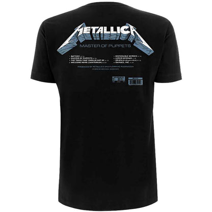 METALLICA - MASTER OF PUPPETS TRACKS - T-Shirt Black (Back Print)