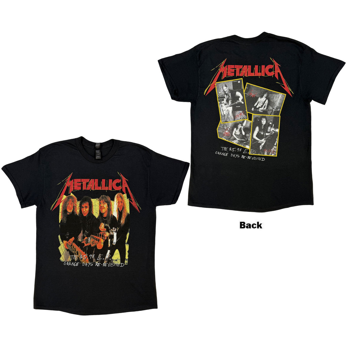 METALLICA - GARAGE PHOTO YELLOW - T-Shirt Black (Back Print)