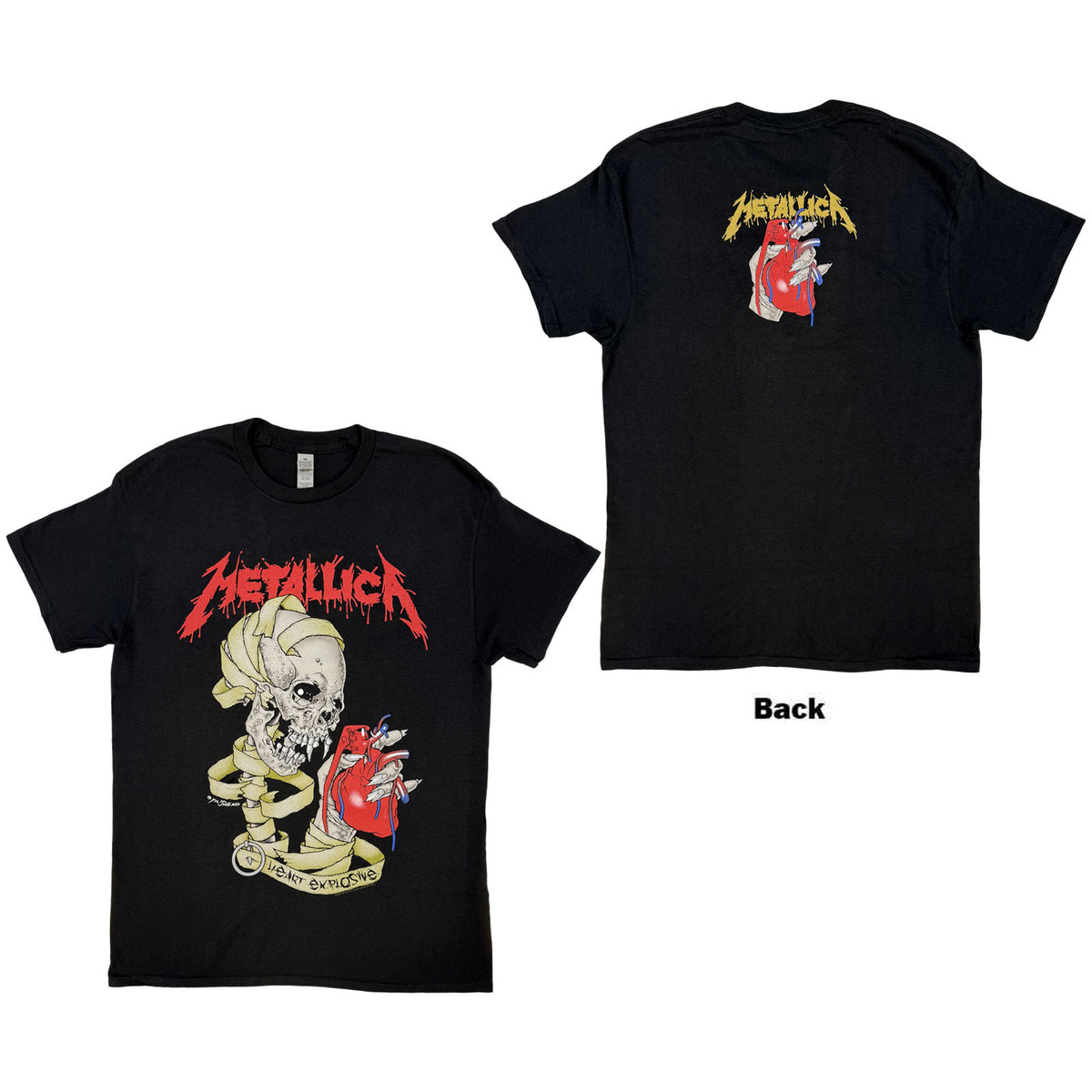 METALLICA - HEART EXPLOSIVE - T-Shirt Black (Back Print)