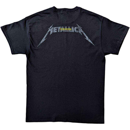 METALLICA - 72 SEASONS CHARRED LOGO - T-Shirt Black (Back Print)