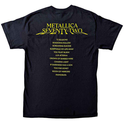 METALLICA - 72 SEASONS SQUARED COVER - T-Shirt Black (Back Print)