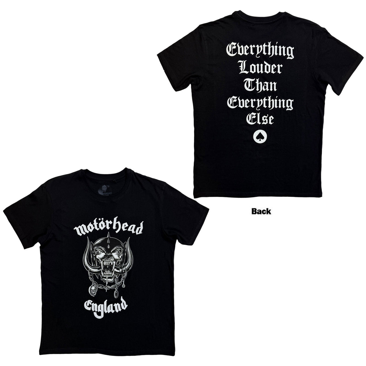 MOTORHEAD - ENGLAND - T-Shirt Noir (Back Print)