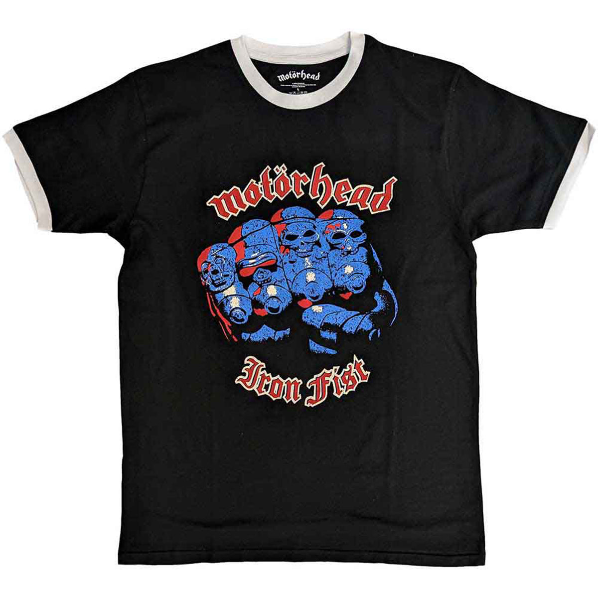 MOTORHEAD - IRON FIST - Ringer T-Shirt Black