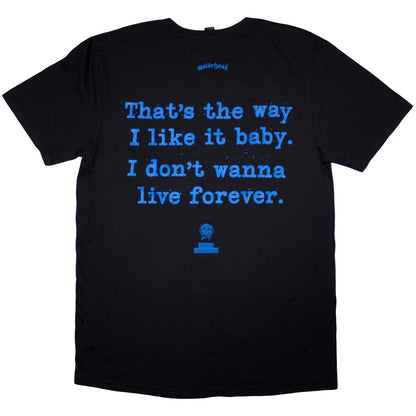 MOTORHEAD - ACE OF SPADES LYRIC - T-Shirt Black (Back Print)