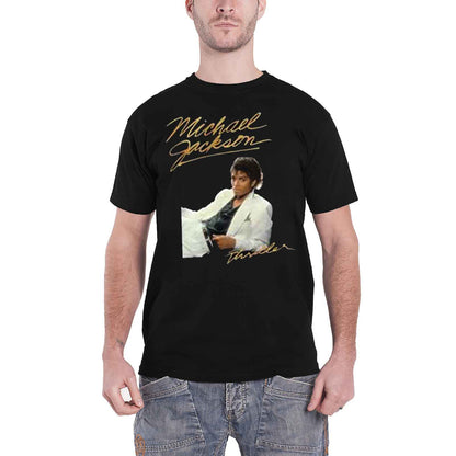 MICHAEL JACKSON - THRILLER WHITE SUIT - T-Shirt Black