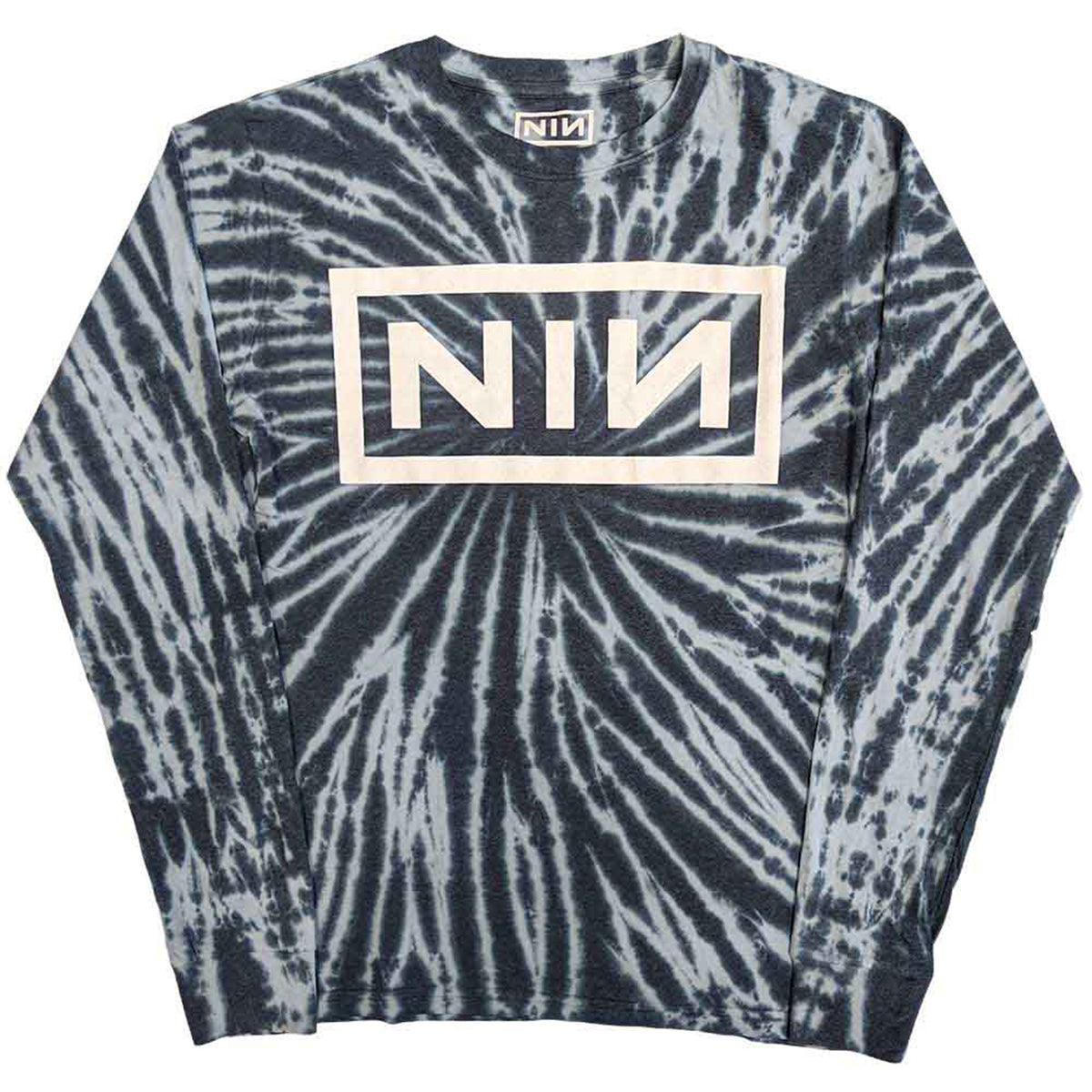 NINE INCH NAILS - LOGO - Long Sleeve T-Shirt Blue (Wash Collection)