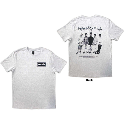 OASIS - DEFINITELY MAYBE PROMO - T-Shirt Grey (Back Print)