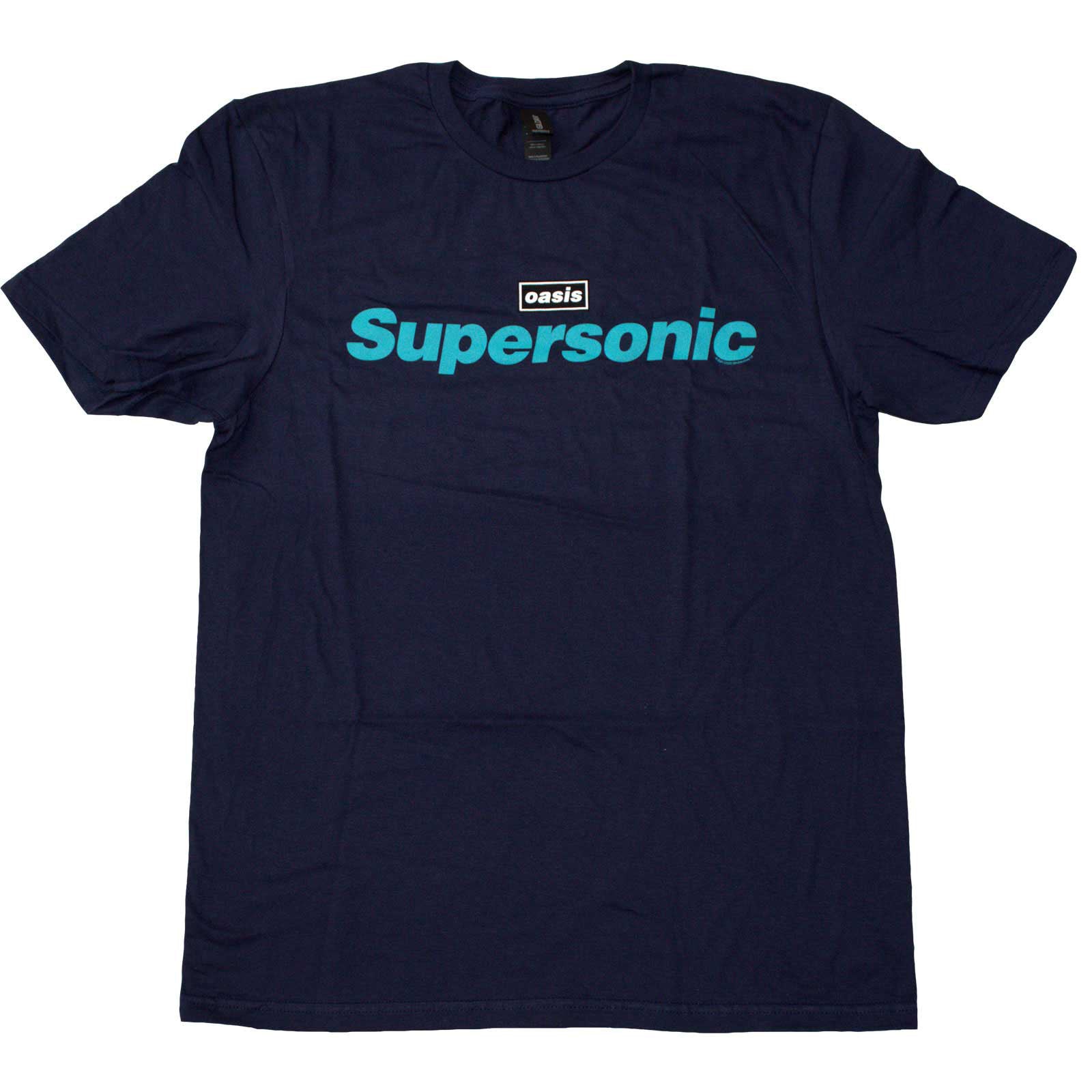 OASIS - SUPERSONIC TITLE COLOUR - T-Shirt Blue