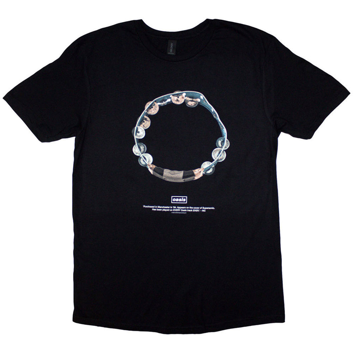 OASIS - DEFINITELY MAYBE TAMBOURINE - T-Shirt Black