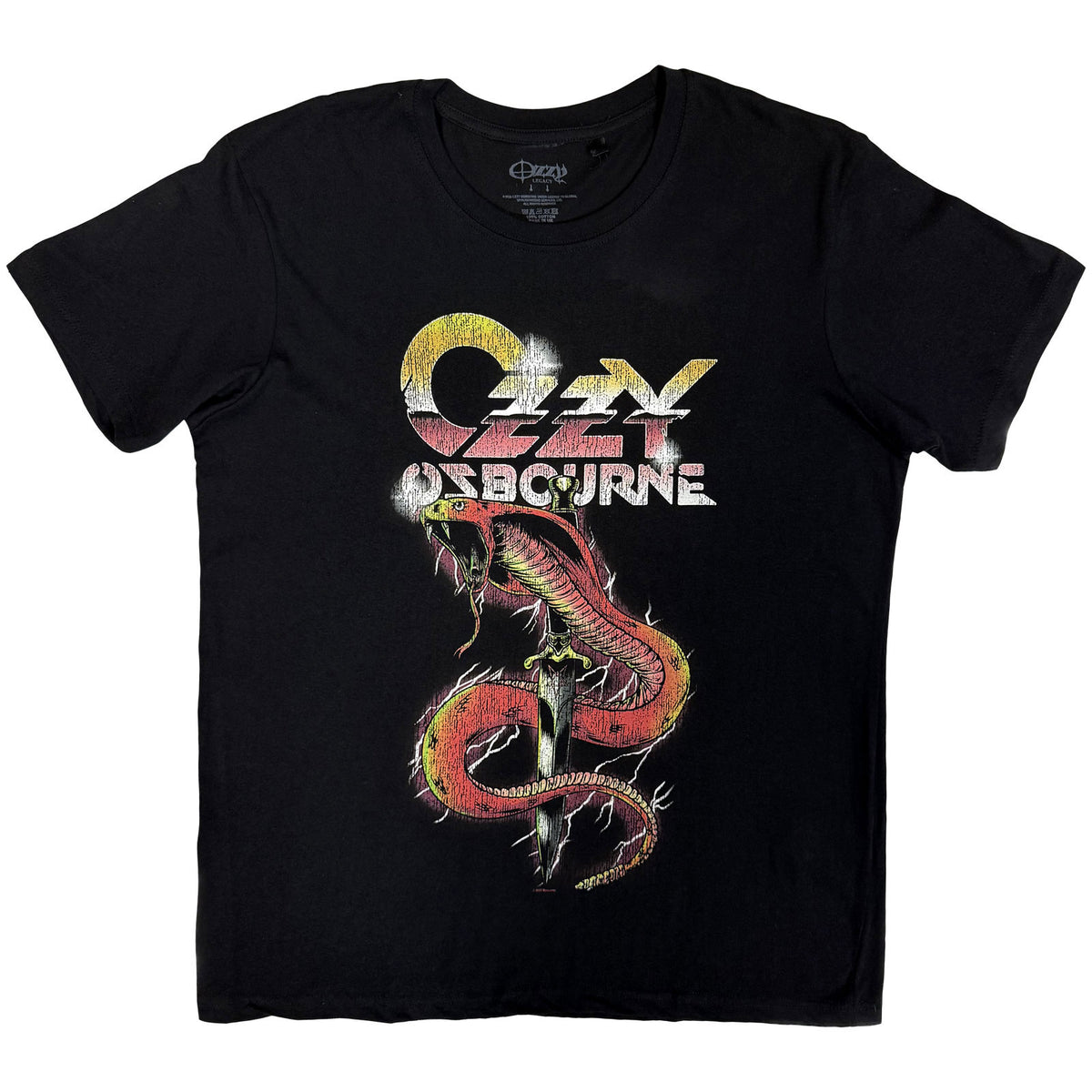 OZZY OSBOURNE - VINTAGE SNAKE - T-Shirt Black