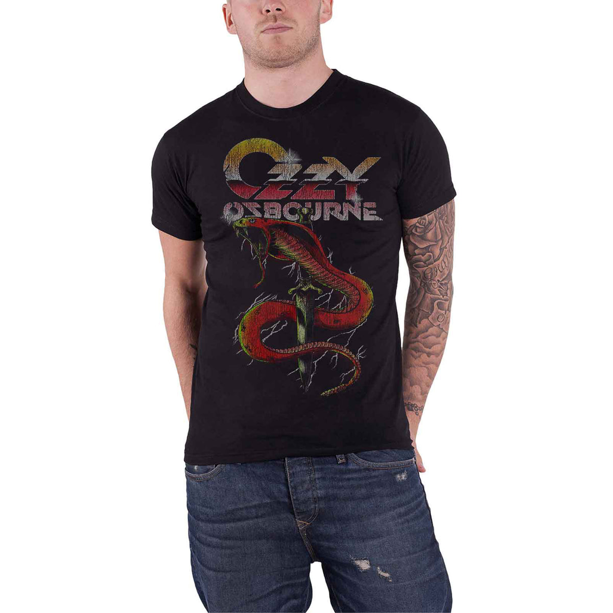 OZZY OSBOURNE - VINTAGE SNAKE - T-Shirt Black
