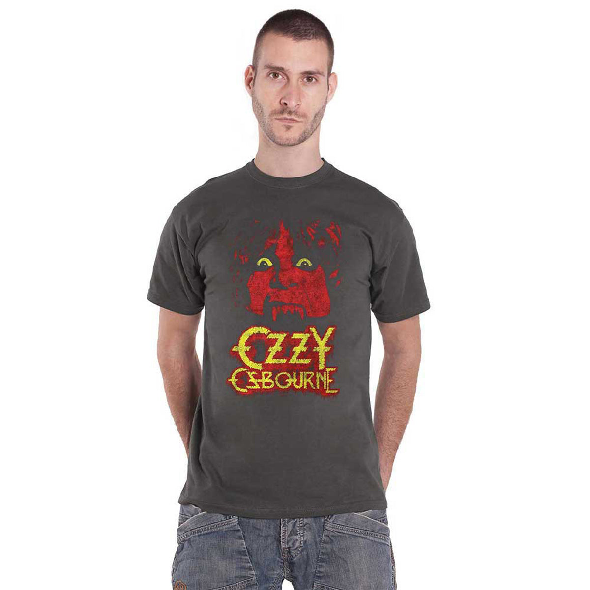 OZZY OSBOURNE - YELLOW EYES JUMBO - T-Shirt Grey
